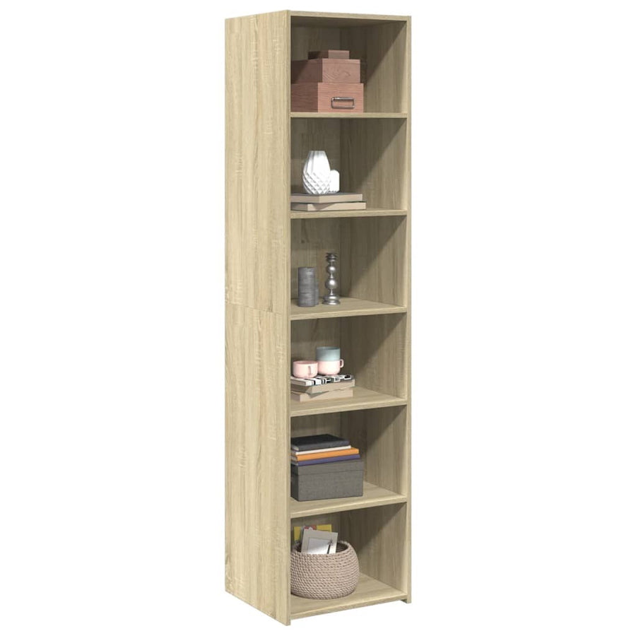 Hoge kast 45x41x185 cm bewerkt hout sonoma eikenkleurig