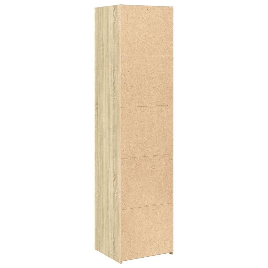 Hoge kast 45x41x185 cm bewerkt hout sonoma eikenkleurig