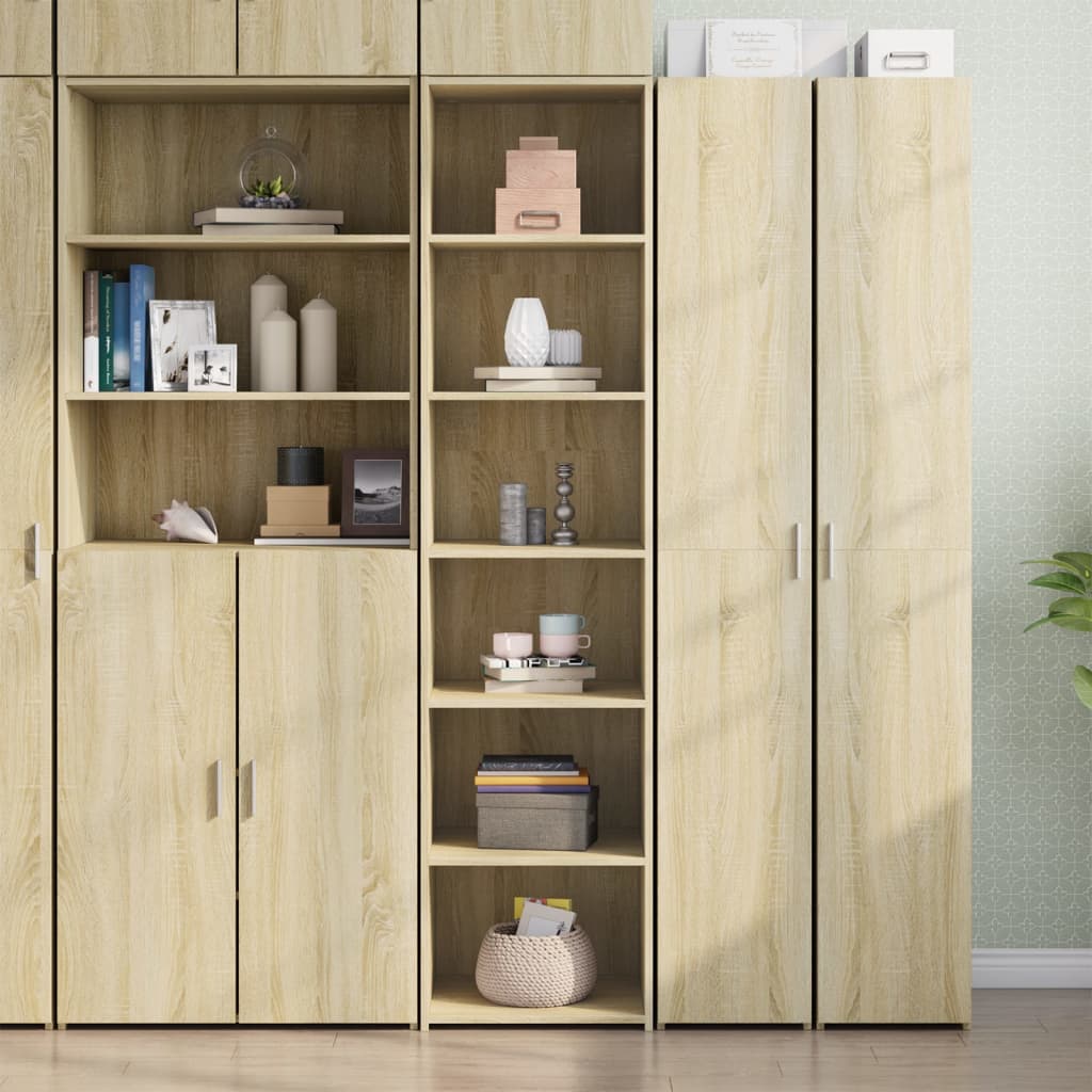 Hoge kast 45x41x185 cm bewerkt hout sonoma eikenkleurig
