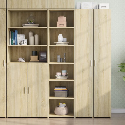 Hoge kast 45x41x185 cm bewerkt hout sonoma eikenkleurig