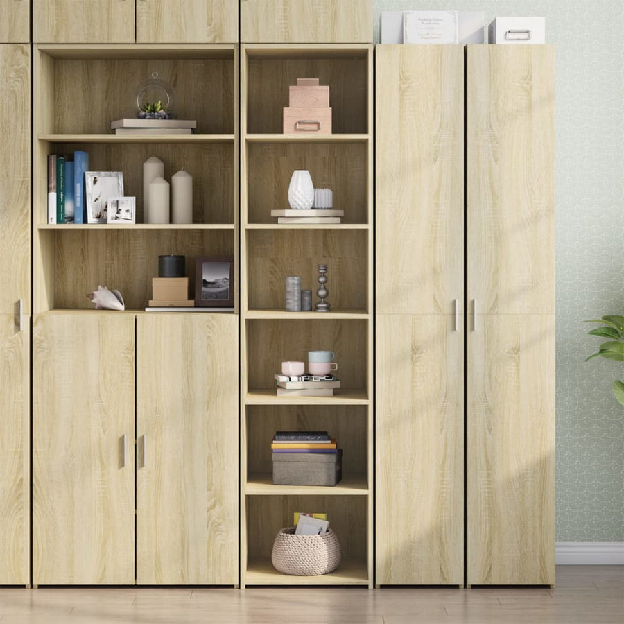 Hoge kast 45x41x185 cm bewerkt hout sonoma eikenkleurig