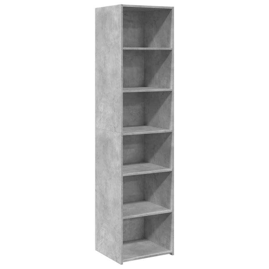 Hoge kast 45x41x185 cm bewerkt hout betongrijs