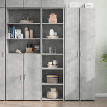 Hoge kast 45x41x185 cm bewerkt hout betongrijs