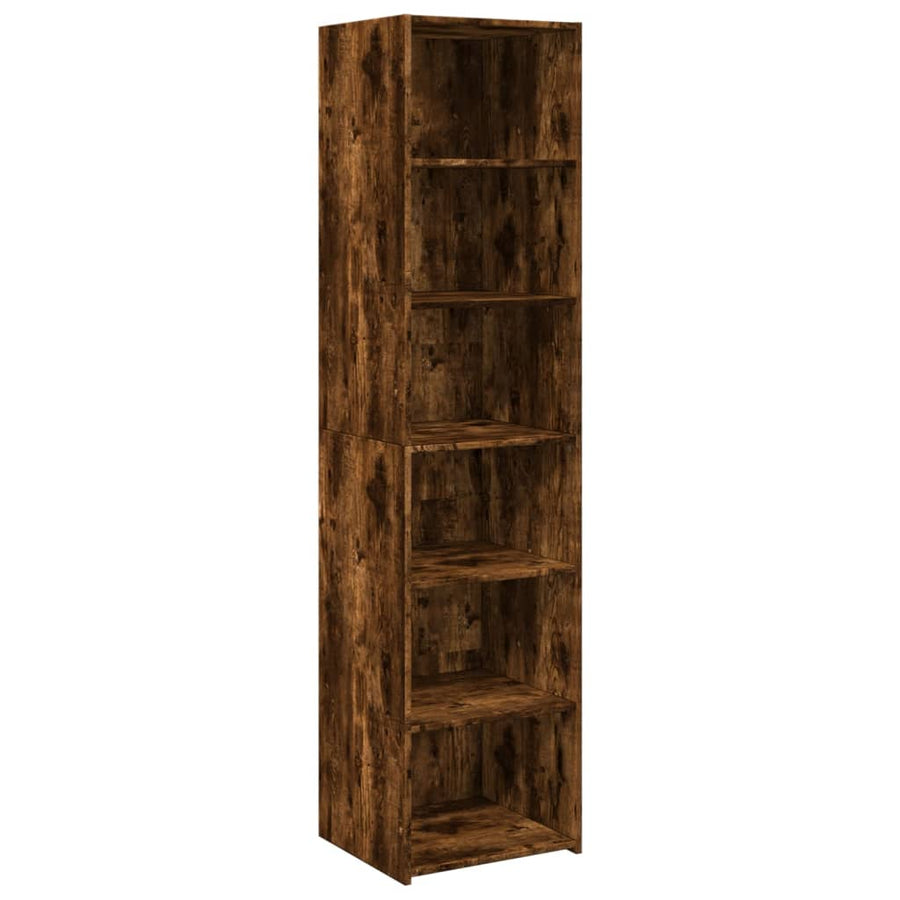 Hoge kast 45x41x185 cm bewerkt hout gerookt eikenkleurig