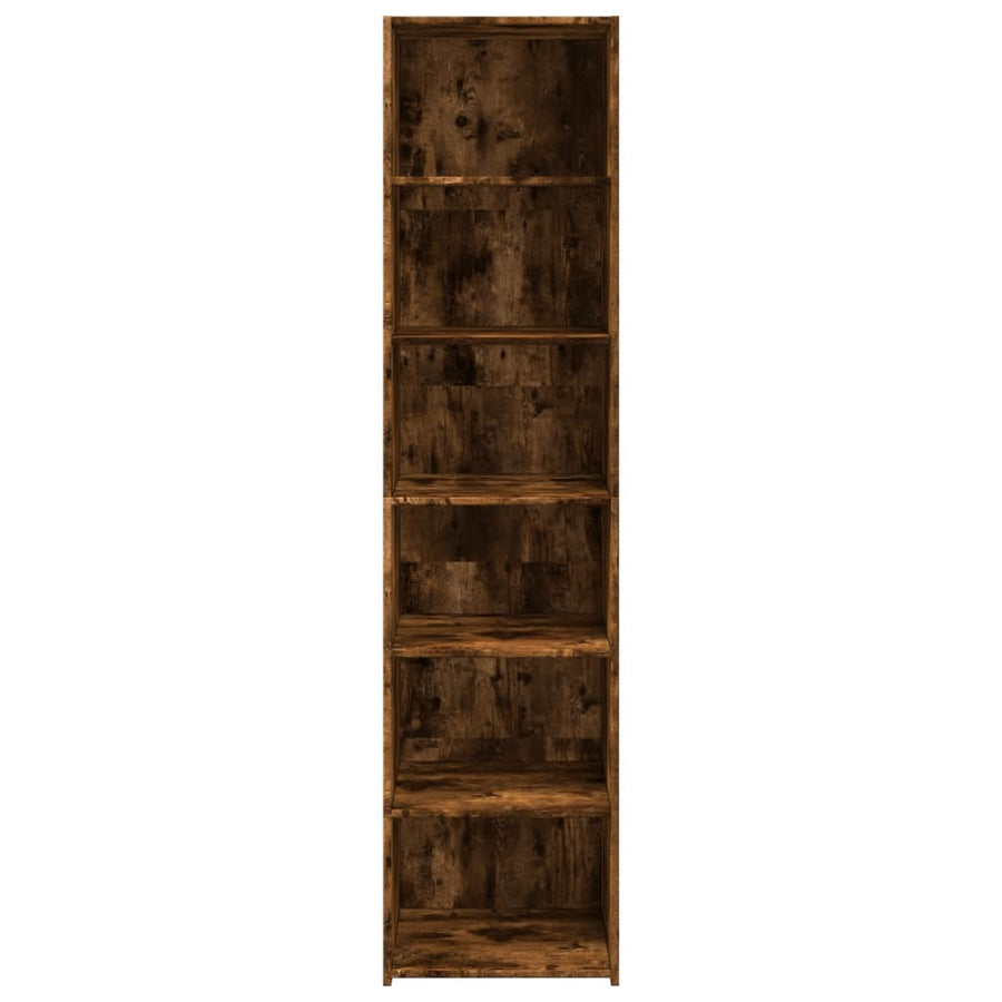 Hoge kast 45x41x185 cm bewerkt hout gerookt eikenkleurig