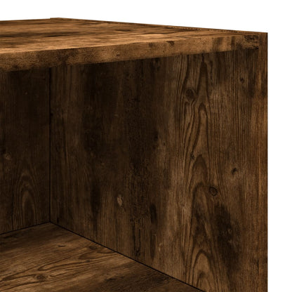 Hoge kast 45x41x185 cm bewerkt hout gerookt eikenkleurig