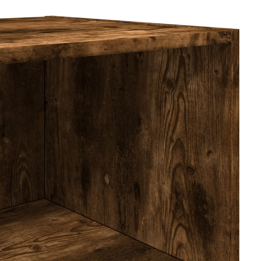 Hoge kast 45x41x185 cm bewerkt hout gerookt eikenkleurig