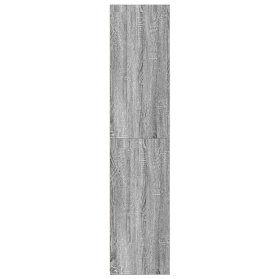 Hoge kast 45x41x185 cm bewerkt hout grijs sonoma eikenkleurig