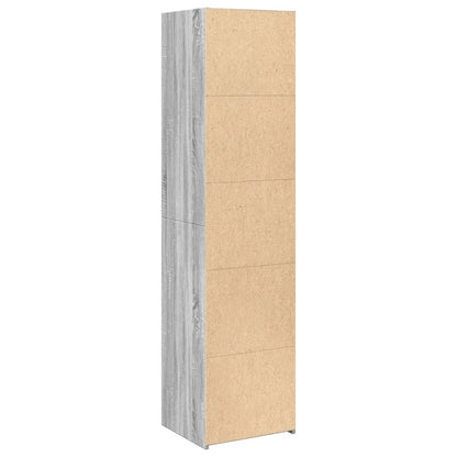 Hoge kast 45x41x185 cm bewerkt hout grijs sonoma eikenkleurig