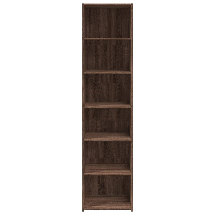 Hoge kast 45x41x185 cm bewerkt hout bruin eikenkleurig