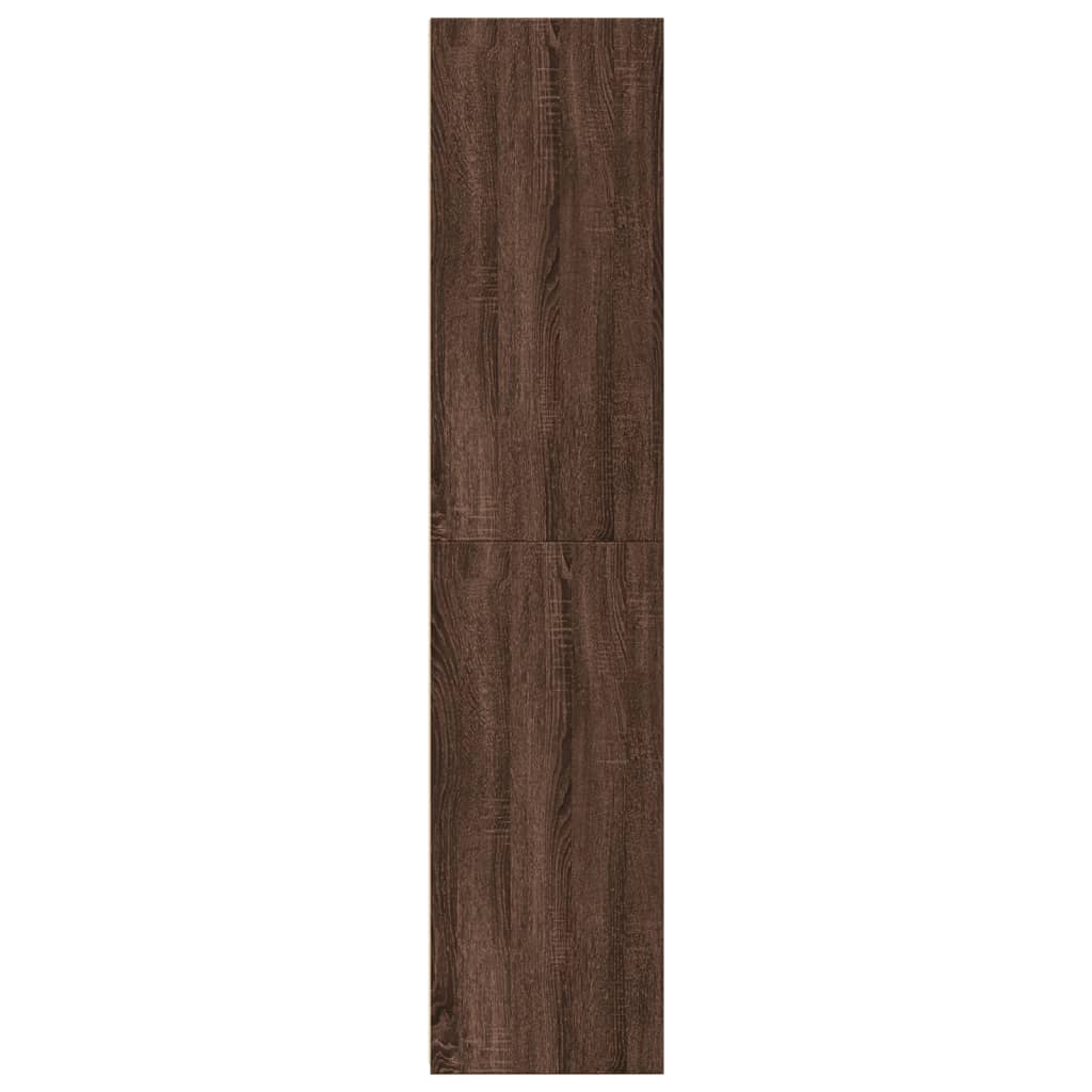Hoge kast 45x41x185 cm bewerkt hout bruin eikenkleurig