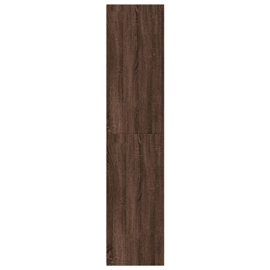 Hoge kast 45x41x185 cm bewerkt hout bruin eikenkleurig