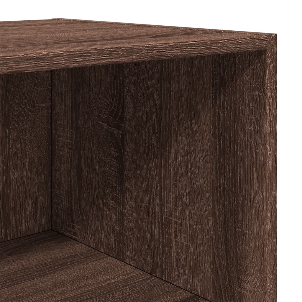 Hoge kast 45x41x185 cm bewerkt hout bruin eikenkleurig