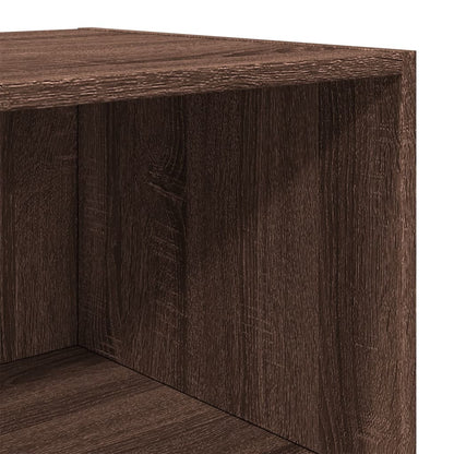 Hoge kast 45x41x185 cm bewerkt hout bruin eikenkleurig