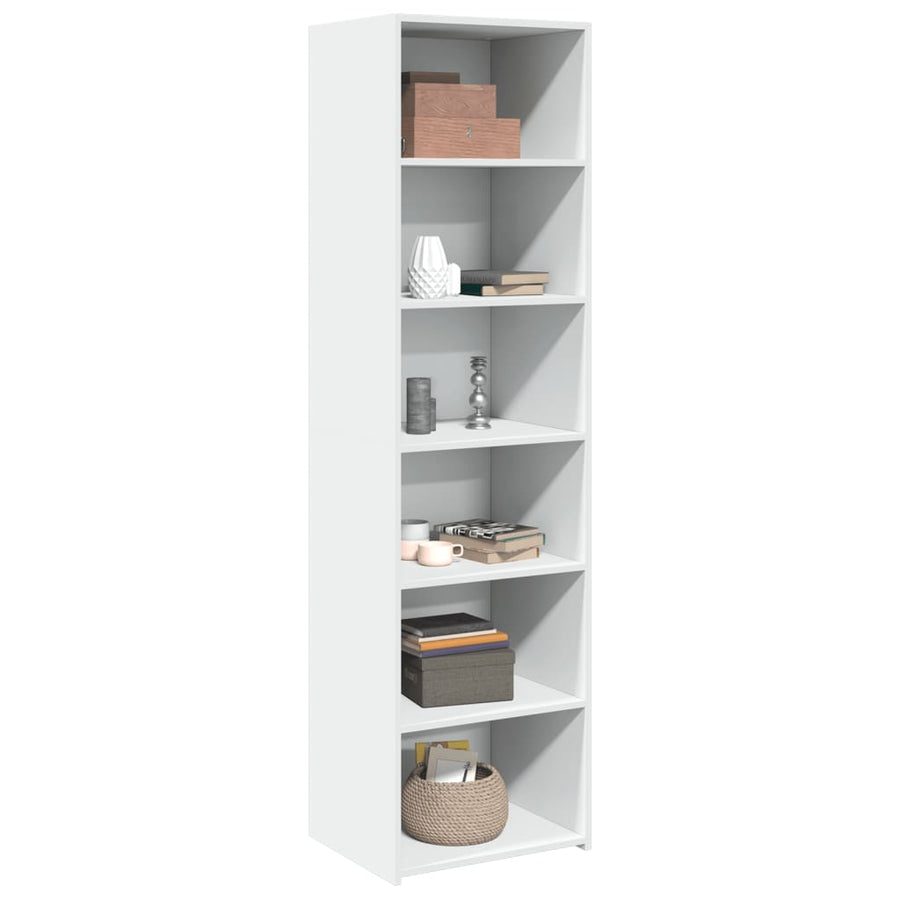 Hoge kast 50x41x185 cm bewerkt hout wit