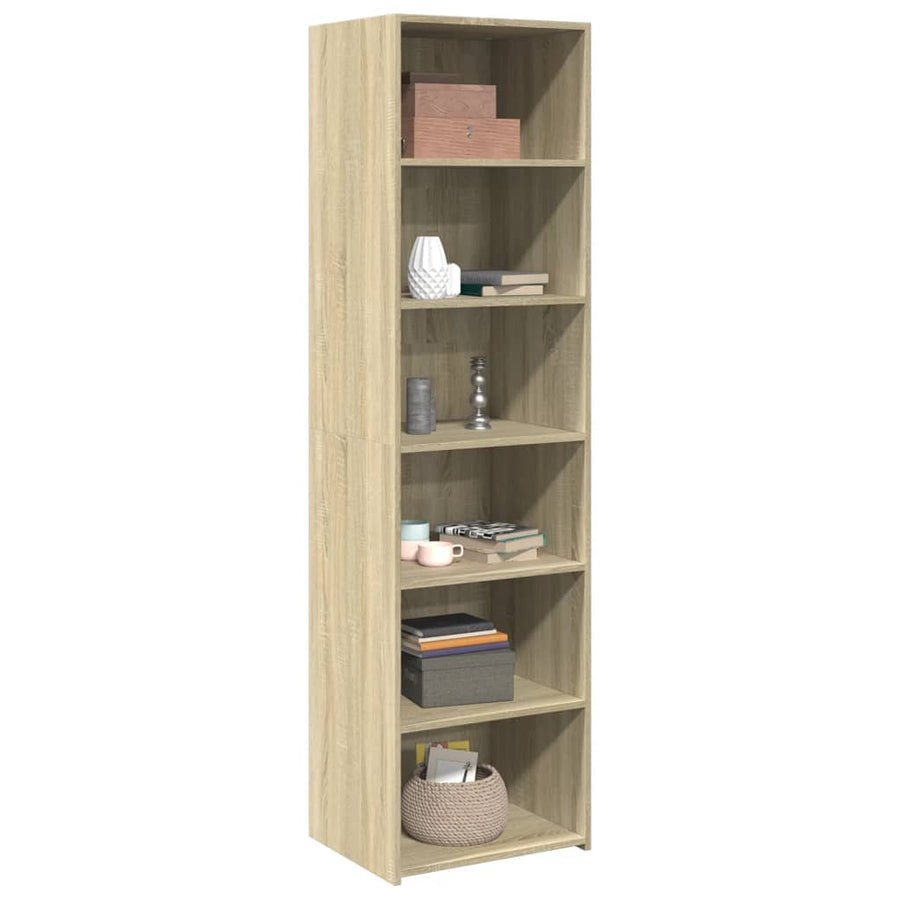 Hoge kast 50x41x185 cm bewerkt hout sonoma eikenkleurig
