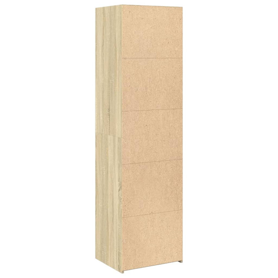 Hoge kast 50x41x185 cm bewerkt hout sonoma eikenkleurig