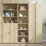 Hoge kast 50x41x185 cm bewerkt hout sonoma eiken