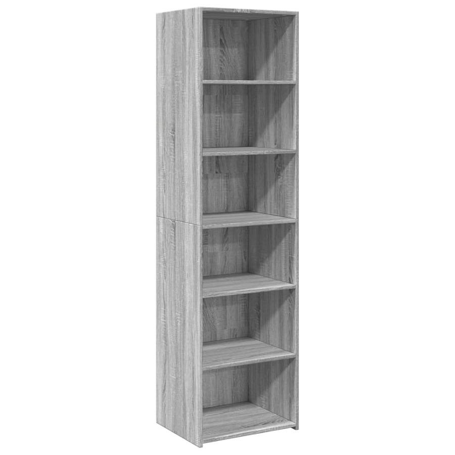 Hoge kast 50x41x185 cm bewerkt hout grijs sonoma eikenkleurig