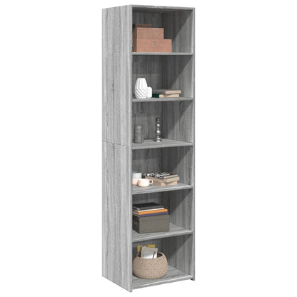 Hoge kast 50x41x185 cm bewerkt hout grijs sonoma eikenkleurig