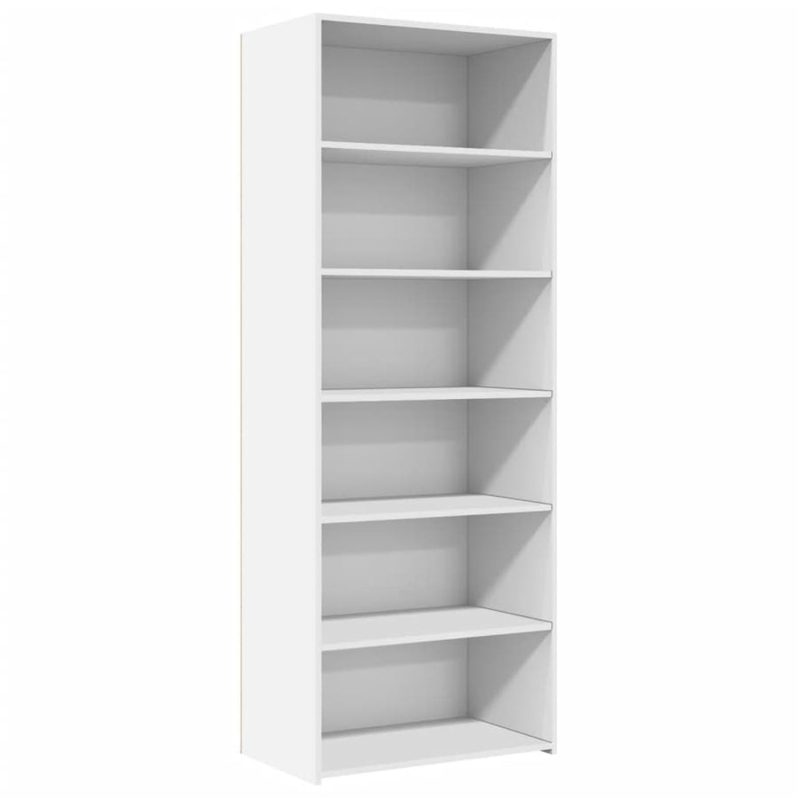 Hoge kast 70x41x185 cm bewerkt hout wit