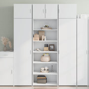 Hoge kast 70x41x185 cm bewerkt hout wit