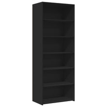 Hoge kast 70x41x185 cm bewerkt hout zwart