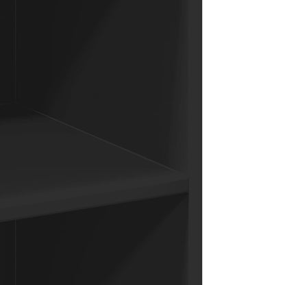 Hoge kast 70x41x185 cm bewerkt hout zwart