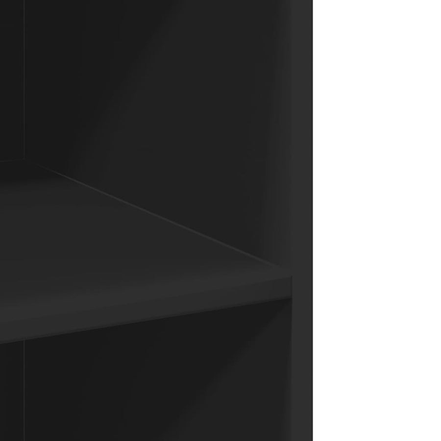 Hoge kast 70x41x185 cm bewerkt hout zwart