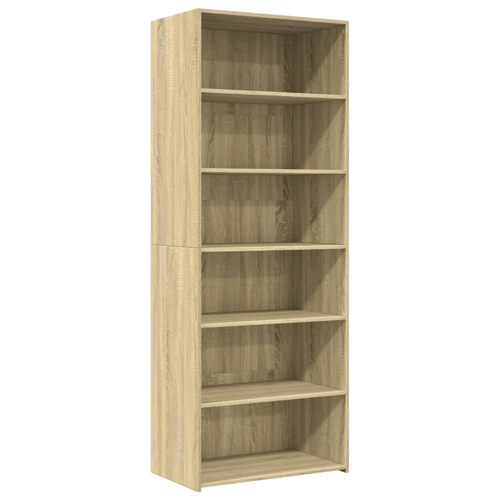 Hoge kast 70x41x185 cm bewerkt hout sonoma eikenkleurig