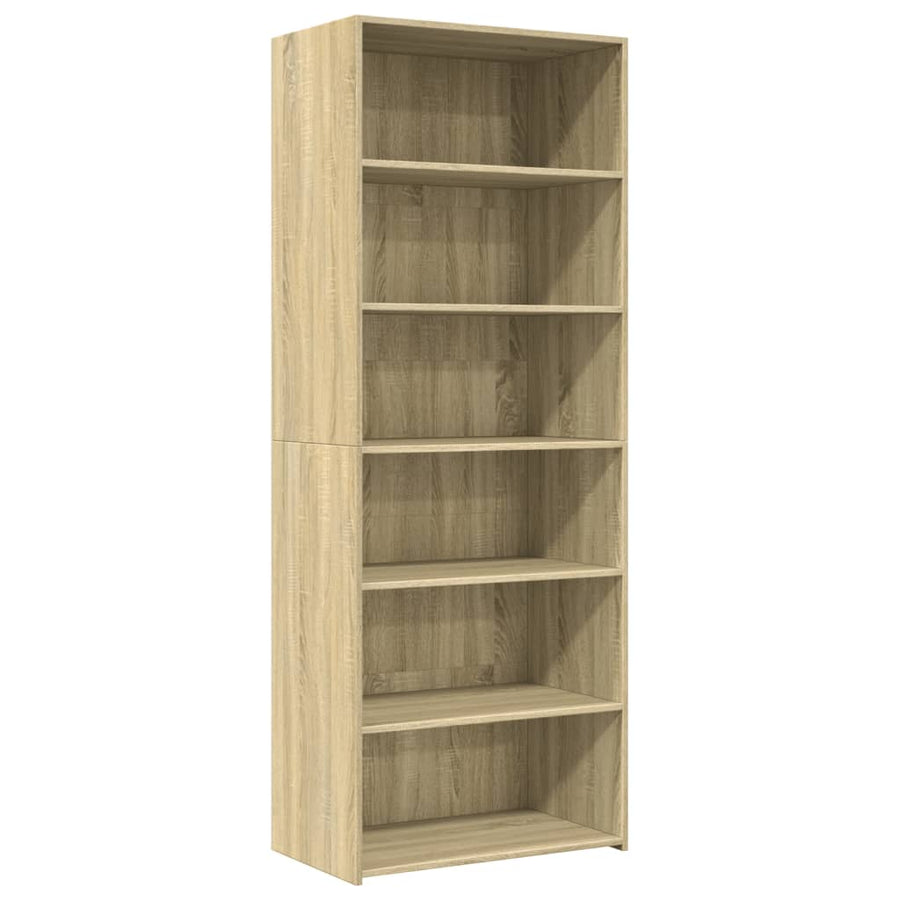 Hoge kast 70x41x185 cm bewerkt hout sonoma eikenkleurig