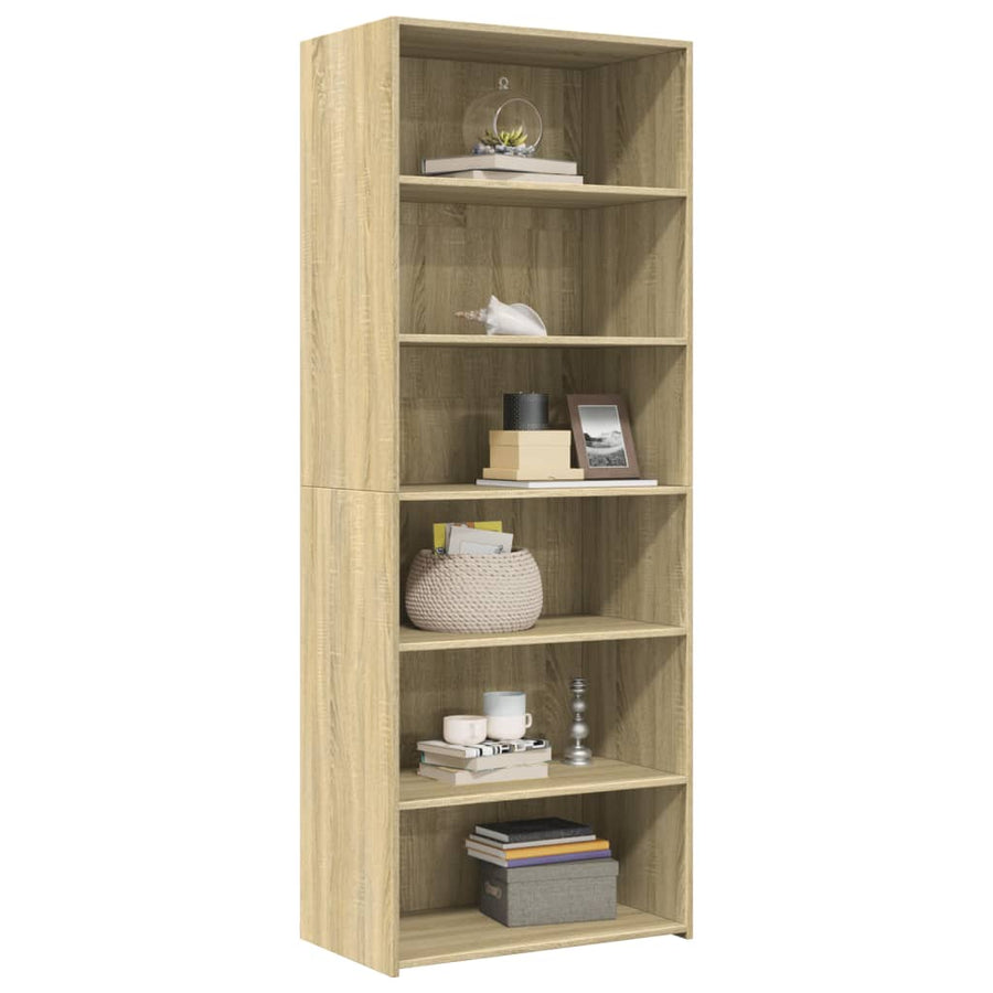 Hoge kast 70x41x185 cm bewerkt hout sonoma eikenkleurig