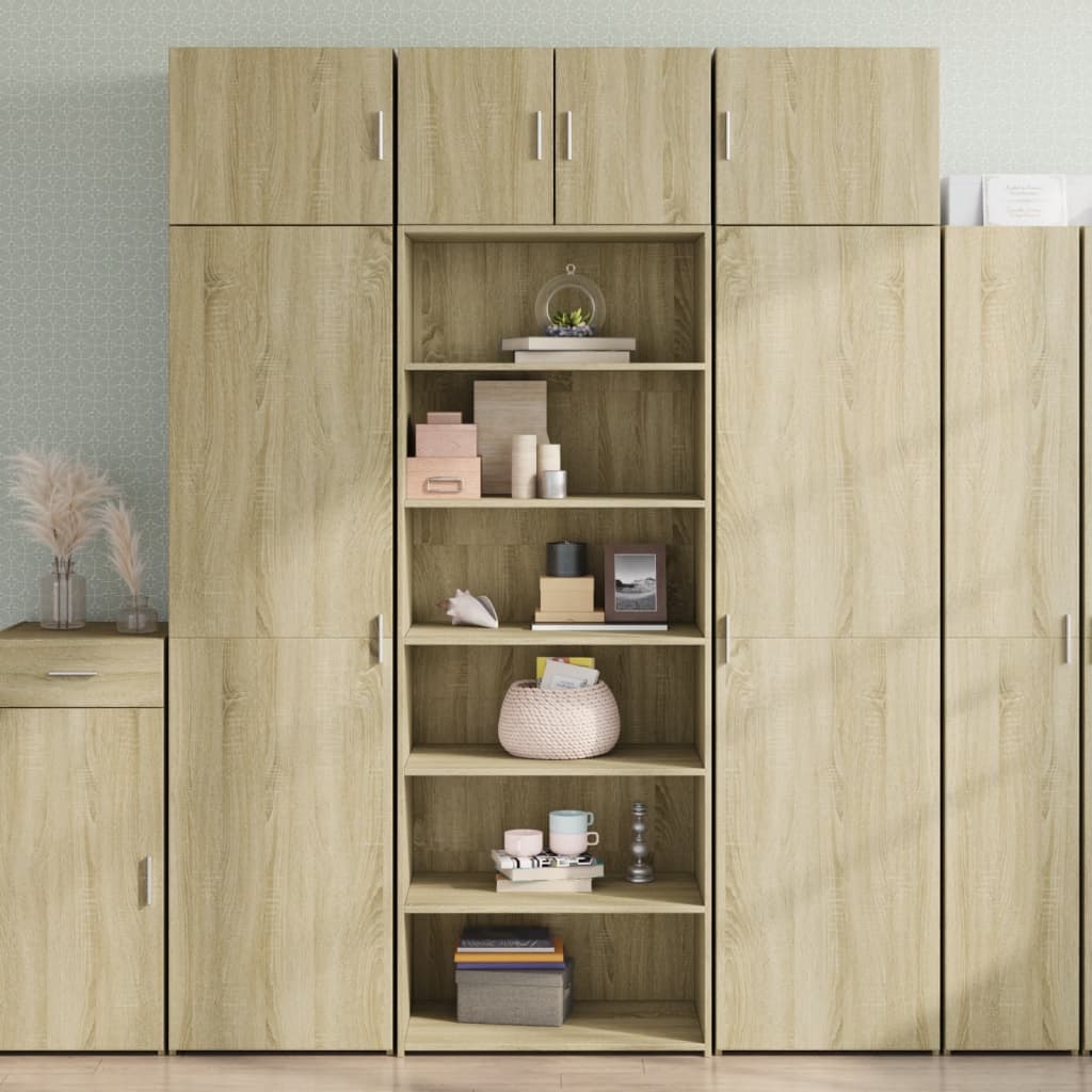 Hoge kast 70x41x185 cm bewerkt hout sonoma eikenkleurig