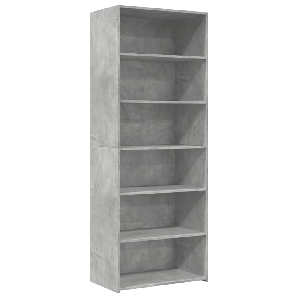 Hoge kast 70x41x185 cm bewerkt hout betongrijs