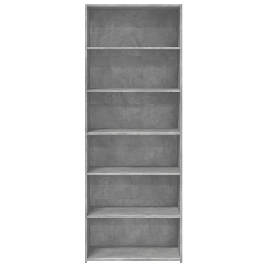 Hoge kast 70x41x185 cm bewerkt hout betongrijs