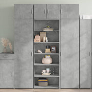 Hoge kast 70x41x185 cm bewerkt hout betongrijs