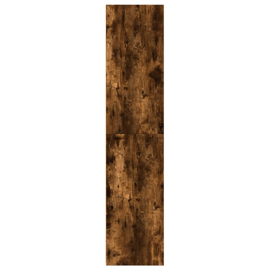 Hoge kast 70x41x185 cm bewerkt hout gerookt eikenkleurig