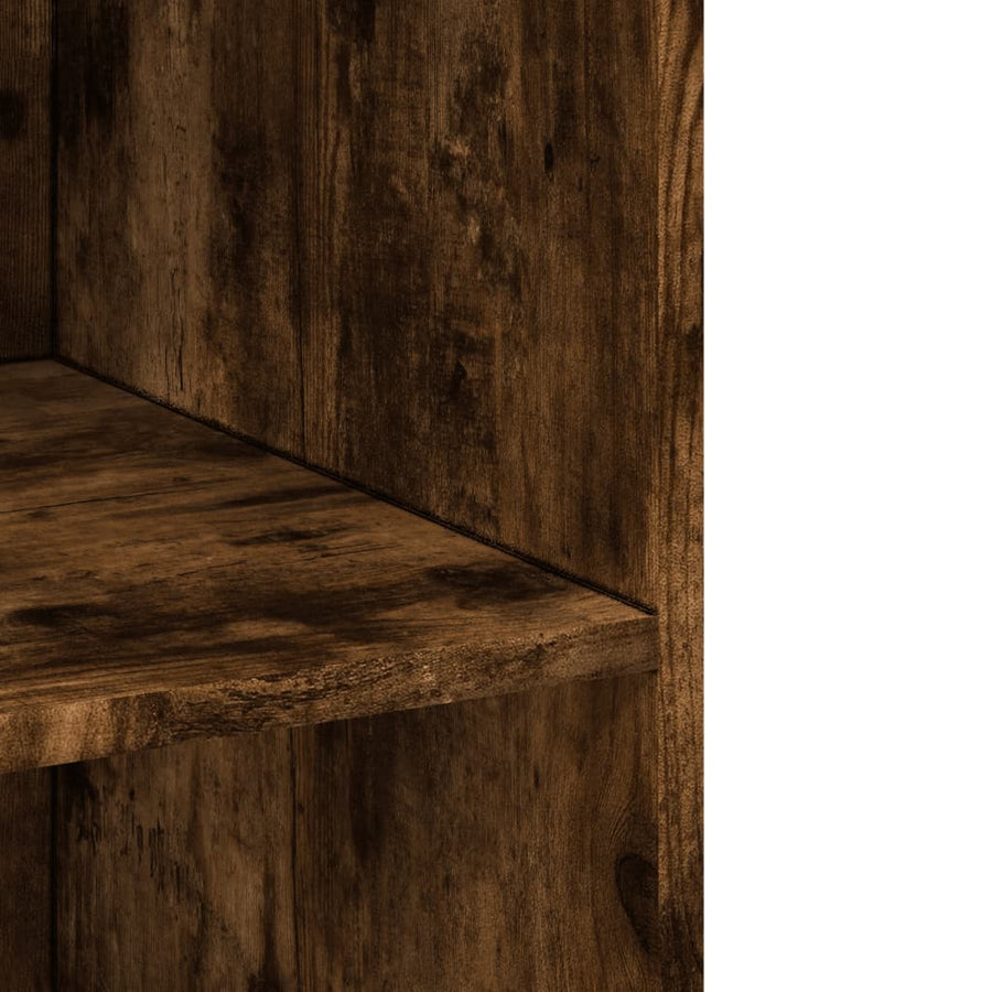 Hoge kast 70x41x185 cm bewerkt hout gerookt eikenkleurig