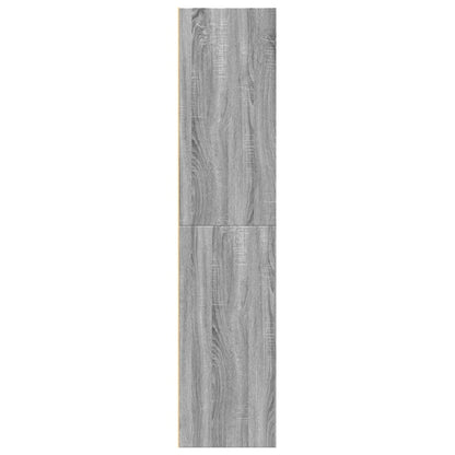 Hoge kast 70x41x185 cm bewerkt hout grijs sonoma eikenkleurig