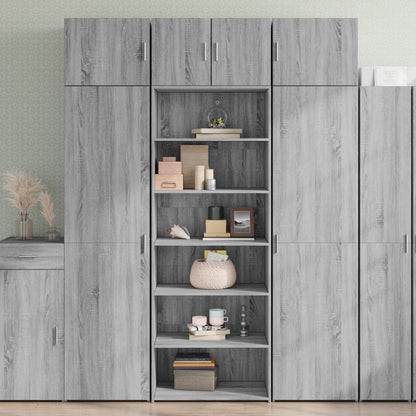 Hoge kast 70x41x185 cm bewerkt hout grijs sonoma eikenkleurig