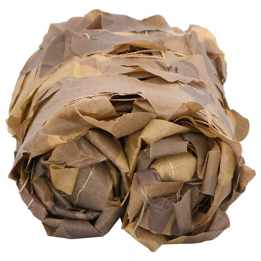Camouflagenet met opbergzak 613x138 cm zandkleurig