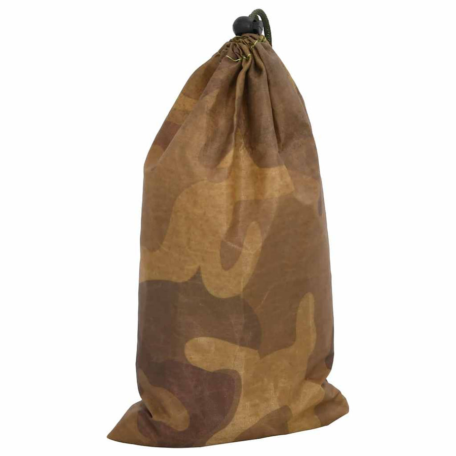 Camouflagenet met opbergzak 613x138 cm zandkleurig