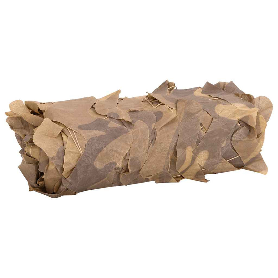 Camouflagenet met opbergzak 753x199 cm zandkleurig