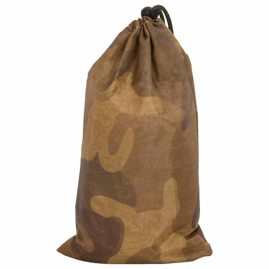 Camouflagenet met opbergzak 753x199 cm zandkleurig