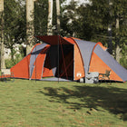 Koepeltent 6-persoons waterdicht grijs oranje 574x400x200 cm