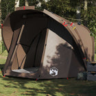 Fishing tent 4-person waterproof brown
