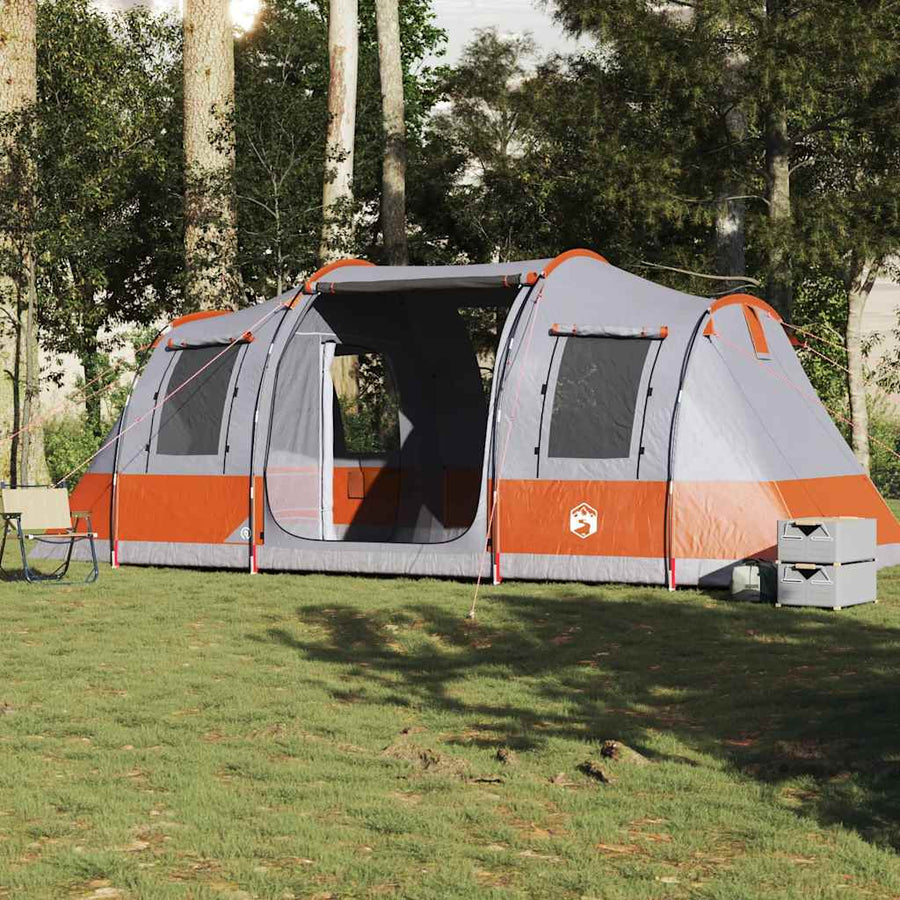Tunneltent Waterdicht En Oranje Grijs 4-persoons