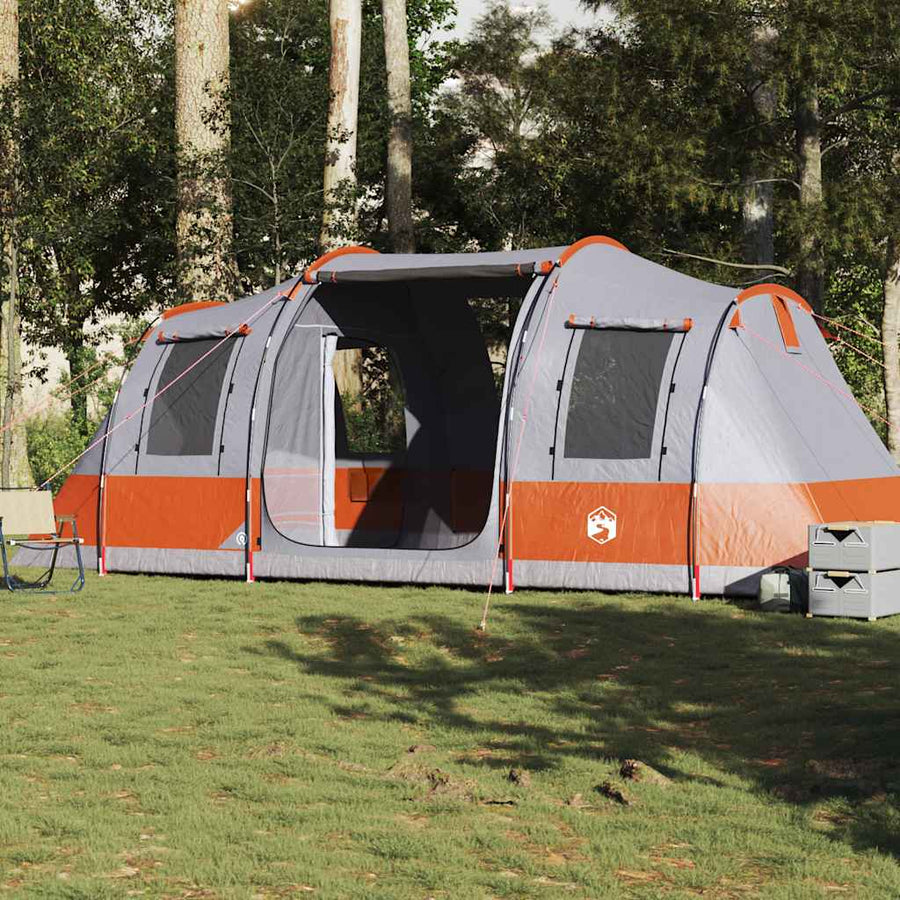 Tunneltent Waterdicht En Oranje Grijs 4-persoons