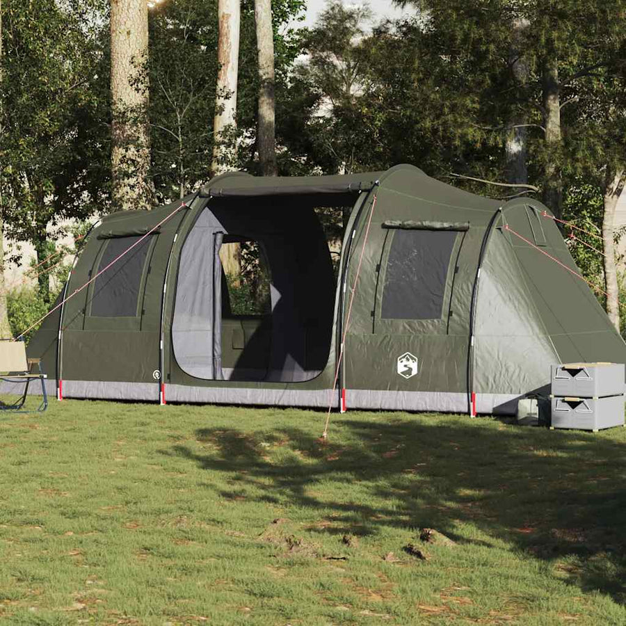 Tunneltent Waterdicht Olijfgroen 4-persoons