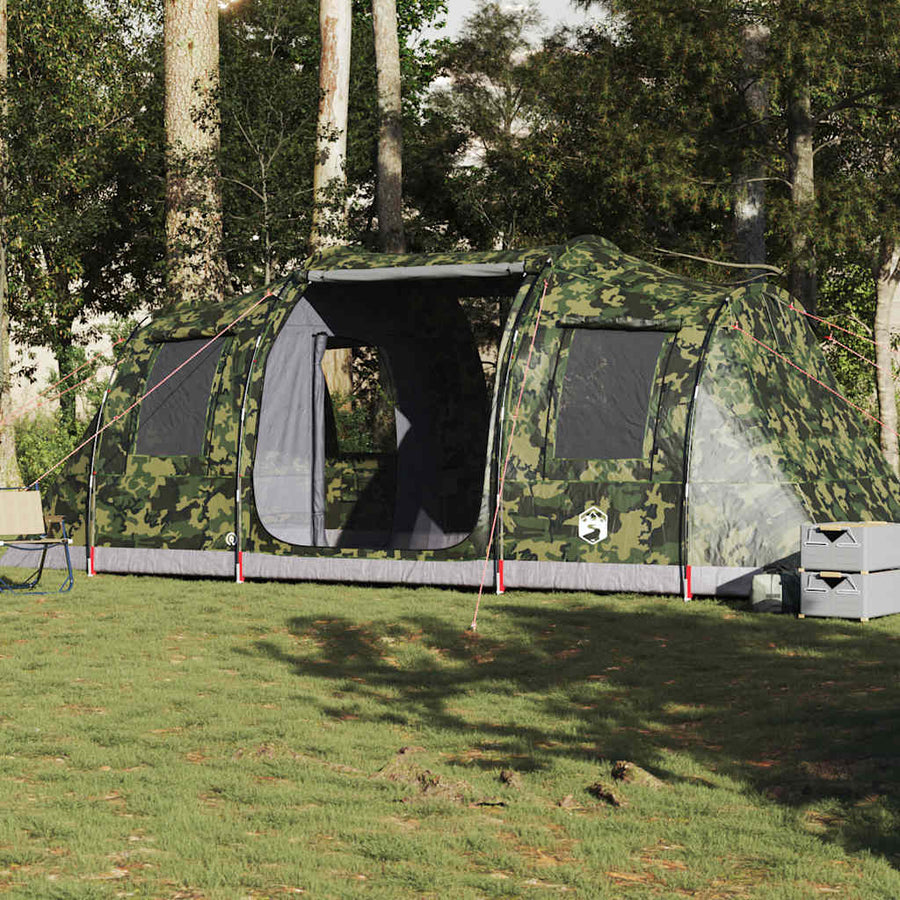 Tunneltent 4-persoons waterdicht camouflage
